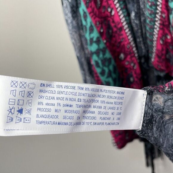 FOREVER 21 Sleeveless Top Womens S/M Open Cardigan NEW Fringe Detail Lightweight - Picture 8 of 9